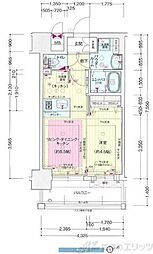 プレサンス新大阪ザ・シティ 1LDKの間取図画像