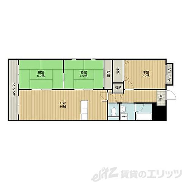 ルノン茨木II 603｜大阪府茨木市真砂３丁目(賃貸マンション3LDK・6階・80.00㎡)の写真 その2