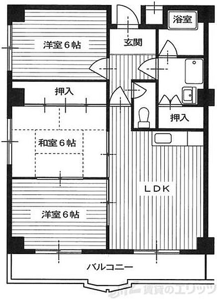 ロイヤルハイツ千里 401｜大阪府吹田市山田西１丁目(賃貸マンション3LDK・4階・64.00㎡)の写真 その2