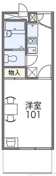 レオパレスグラン　ビュイッソン 111｜大阪府茨木市鮎川５丁目(賃貸マンション1K・1階・19.87㎡)の写真 その2