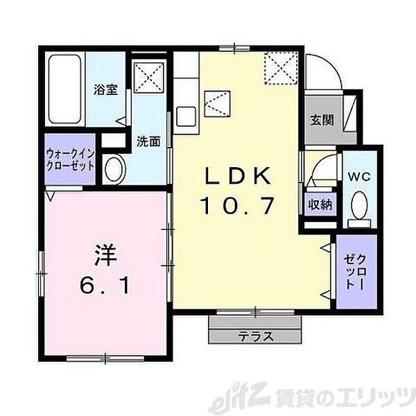 プラム江坂 103｜大阪府吹田市江坂町２丁目(賃貸アパート1LDK・1階・42.19㎡)の写真 その2