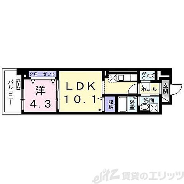 サンプラザ　茨木 411｜大阪府茨木市郡山２丁目(賃貸マンション1LDK・4階・38.61㎡)の写真 その2