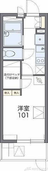 レオパレスグリチネ 208｜大阪府茨木市豊川２丁目(賃貸マンション1K・2階・20.81㎡)の写真 その2