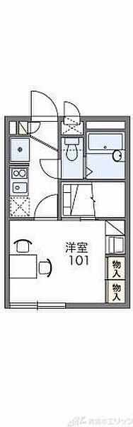 レオパレスパークサイドハイツ 101｜大阪府高槻市浦堂２丁目(賃貸アパート1K・1階・19.87㎡)の写真 その2