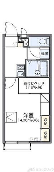 レオパレスル　シエル　ブルー 203｜大阪府茨木市西河原２丁目(賃貸アパート1K・2階・23.18㎡)の写真 その2