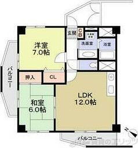 カーサ　ソレアード 105｜大阪府大阪市東淀川区大道南２丁目(賃貸マンション2LDK・1階・55.10㎡)の写真 その2