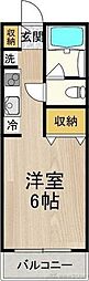COCORO吹田 3階ワンルームの間取り