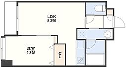 ASプレミアム馬町 1LDKの間取図画像