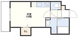 (仮称)平野町FマンションB ワンルームの間取図画像