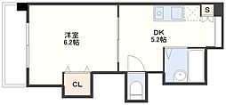 ウォーターフロント出島山田電機ビル 1DKの間取図画像