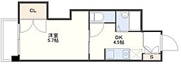 ウォーターフロント出島山田電機ビル 1DKの間取図画像