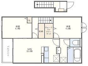 グラシオッソ　II  ｜ 長崎県長崎市西海町（賃貸アパート2LDK・2階・58.60㎡） その2