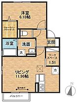 D-room I-B  ｜ 長崎県西彼杵郡時津町浜田郷（賃貸アパート1LDK・1階・45.42㎡） その2