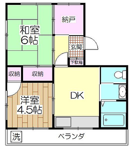 サンアールタニツカA棟 ｜埼玉県草加市谷塚町(賃貸マンション2SDK・2階・39.74㎡)の写真 その2