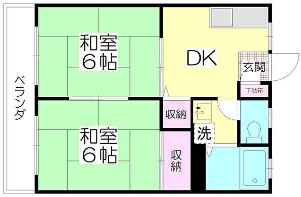 コーポフェニックス ｜東京都足立区梅田４丁目(賃貸アパート2DK・2階・35.00㎡)の写真 その2