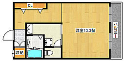 山田ビル ワンルームの間取図画像