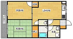 クリオール 4階2LDKの間取り