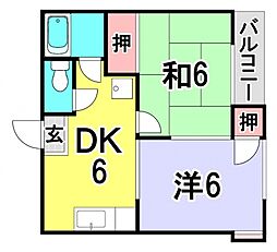 間取図画像 2DK