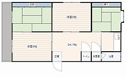 鵜崎マンション 4DKの間取図画像