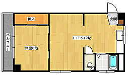 府中城ケ丘ビル 2階1LDKの間取り