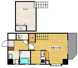 ARVADA B.L.D. 5階1Kの間取り