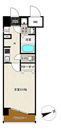 レジスタ大塚西 8階1Kの間取り