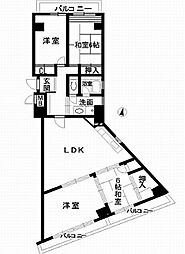 新木谷ビル 9階4LDKの間取り