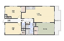 ライオンズヒルズ田方 6階3LDKの間取り