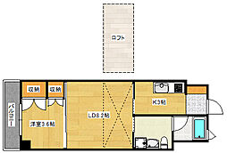 ルナレガロ 6階1LDKの間取り