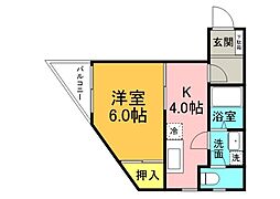 国広ビル 1Kの間取図画像