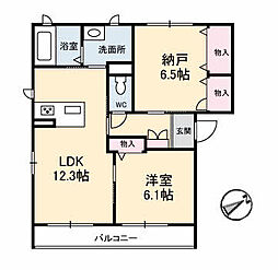 スプレモ　エルフォ 2階1SLDKの間取り