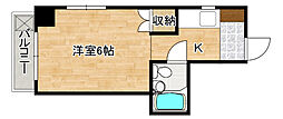 柴崎舟入ビル 1Kの間取図画像