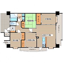 レジデンスソフィア 6階4LDKの間取り