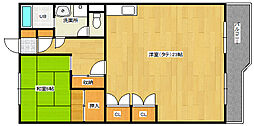 とぴあビル 2階1LDKの間取り