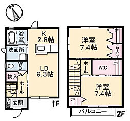 ヴィレッタ　セレナ 1階2LDKの間取り