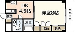 進保ビル 1DKの間取図画像