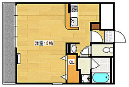 ヒルサイドこいとう坂 ワンルームの間取図画像