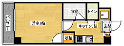 ラフォーレ東原3 1Kの間取図画像
