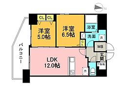 S-RESIDENCE国泰寺一丁目 2LDKの間取図画像