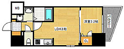 S-RESIDENCE国泰寺一丁目 1LDKの間取図画像