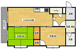 ハーシオンフルタ2 2LDKの間取図画像