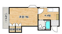 B・Nエステート 1Kの間取図画像