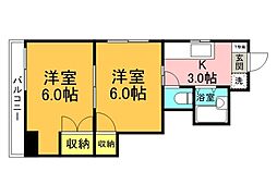 長行司ビル 2Kの間取図画像
