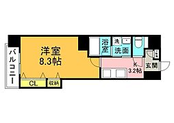 BONDBLD.3 1Kの間取図画像