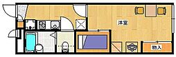 レオパレス恵夢伍番館 1Kの間取図画像