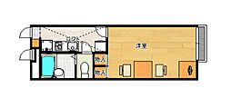 レオパレスASEBA1 1Kの間取図画像