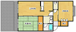 Casa井口C 2DKの間取図画像
