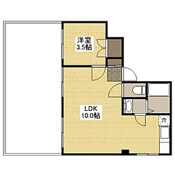 山下ビル5 1LDKの間取図画像