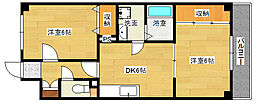 やまひろビル 2DKの間取図画像
