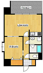 MARIOTERRACE平野町 1LDKの間取図画像